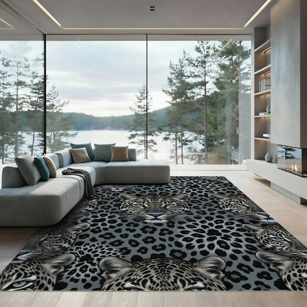 Dashing Leopard Spot Mandala Rug