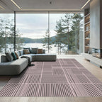 Minimalist Blush Stripe Composition Rug