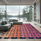 Warm Sunset Woven Stripe Rug