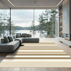 Earthy Neutral Tone Stripe Rug