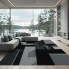 Monochromatic Geometric Stacked Blocks Rug