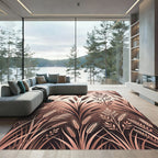 Earthy Wheat Field Field Arrangement Rug