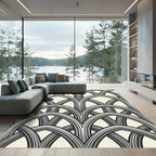 Art Deco Gray Archway Links Rug