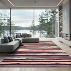 Rose Gold Earthy Horizontal Stripe Rug