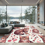 Playful Bengal Cats with Polka Dots Rug