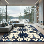 Navajo Blue Star Geometric Rug