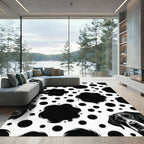 Black White Dog Spots Imprint Rug