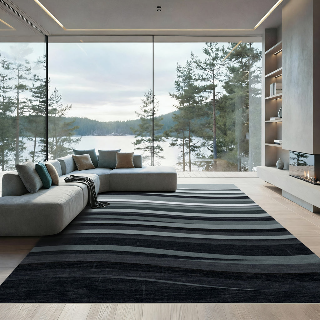 Monochromatic Wave Layered Rug