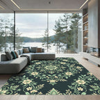 Vintage Cream Floral Scrollwork Rug