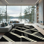 Monochromatic Staircase Illusion Rug