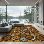 Abstract Animal Spot Circular Mosaic Rug