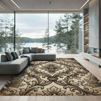 Vintage Beige Acanthus Scroll Rug