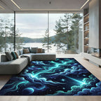 Luminous Cosmic Nebula Celestial Clouds Rug