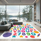 Alphabet Zoo Playful Multicolor Letters Rug