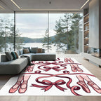 Ballet Ribbon Bow ballerina Feet Rug