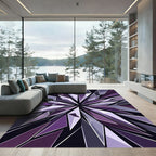 Geometric Amethyst Crystal Radial Star Rug