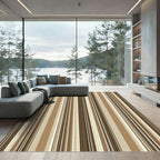 Subtle Vertical Stripes Warm Tones Rug