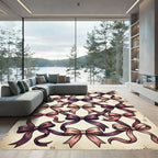 Vintage Ribbon Bow Lattice Art Rug