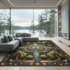 Enchanted Garden Willow Floral Fountain Rug