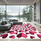 Radiant Pink Heart Burst Rug