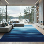 Calm Blue Ocean Waves Rug