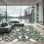 Botanical Lattice Meadow Floral Trellis Rug