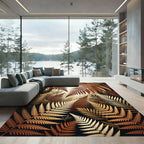 Sunset Fern Foliage Forest Aura Rug