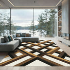 Geometric Brown Interlaced Lattice Rug