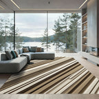 Earthy Stripe Contemporary Linear Rug