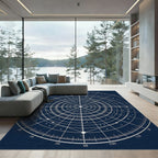 Celestial Navy Blue Astral Map Rug