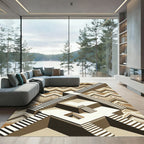 Geometric Staircase Illusion Rug
