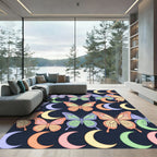 Whimsical Pastel Butterfly Moonscape Rug