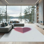 Duo Tone Heart Shape Contemporary Rug