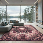 Victorian Rose Carriage Scrollwork Rug