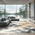 Ethereal Ink Wash Cloud Abstract Neutral Rug