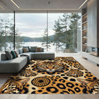 Golden Feline Spots Medallion Rug