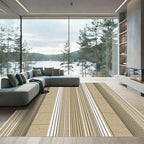 Earthy Vertical Stripe Texture Rug