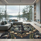 Gothic Anchor Fleur-de-lis Sage Rug