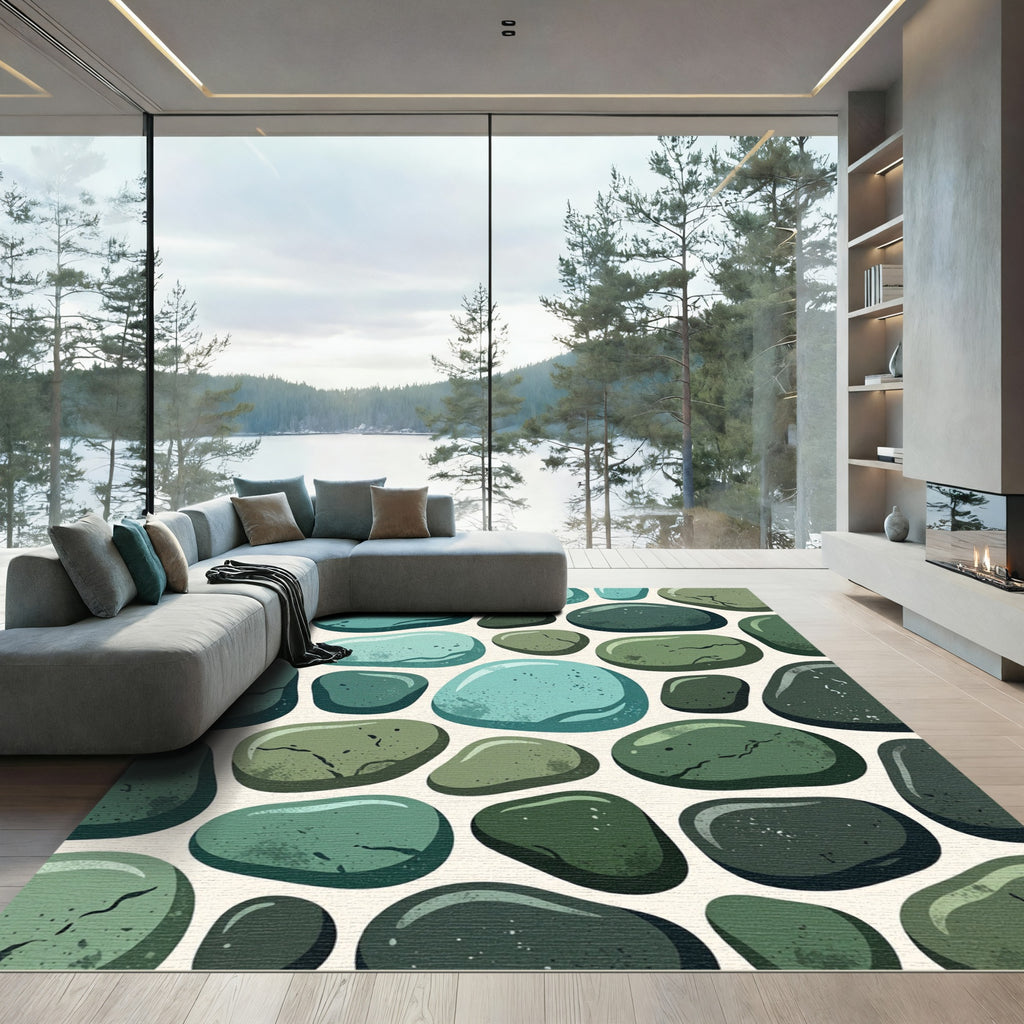 Oceanic Pebble Arrangement Rug