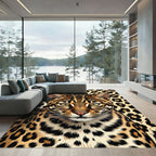 Bold Leopard Spot Animal Print Rug