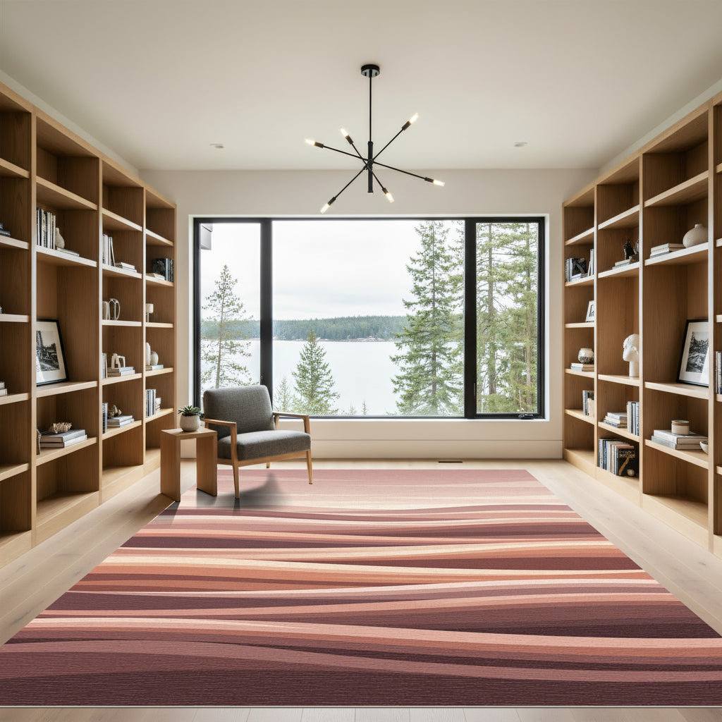Earthy Desert Wave Layers Rug