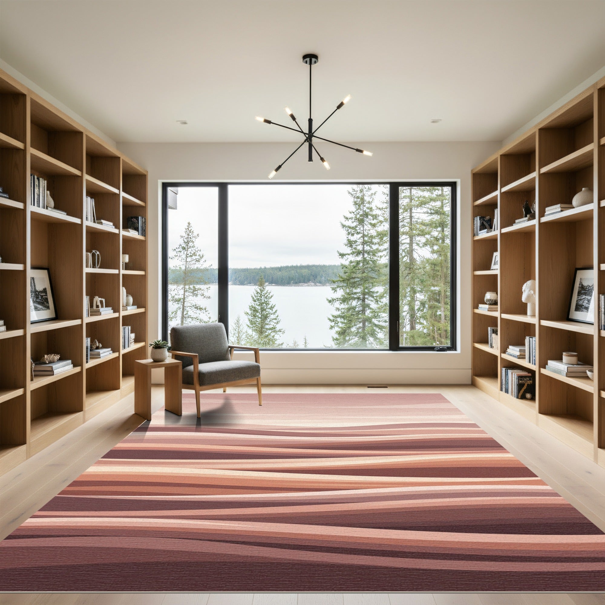 Earthy Desert Wave Layers Rug