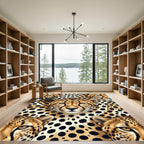 Golden Cheetah Spots Seamless Portrait Rug