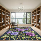 Enchanted Lavender Rose Trellis Rug