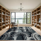 Monochromatic Intricate Arch Mandala Rug