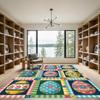 Festive Patchwork Easter Egg Quilt Rug