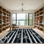 Monochrome Bamboo Serene Grove Rug