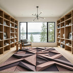 Textured Geometric Panels Rug