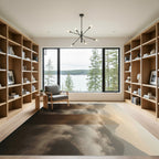 Misty Mountain Landscape Horizon Rug