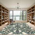 Botanical Lattice Meadow Floral Trellis Rug
